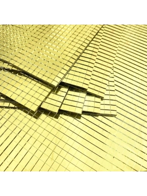 Kendinden Yapışkanlı Aynalı Kare Gold Sticker 30x30 Cm