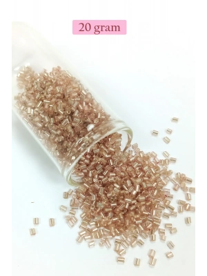 Kesme Cam Boncuk 2mm - 20 Gram - Açık Kahverengi -BNC331