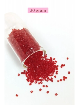 Kesme Cam Boncuk 2mm - 20 Gram - Bordo -BNC341