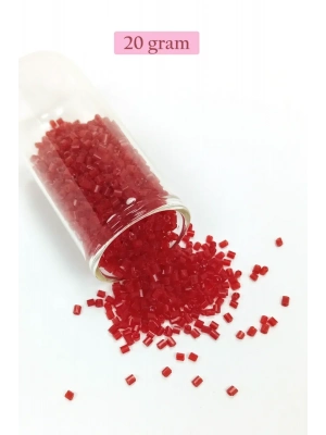 Kesme Cam Boncuk 2mm - 20 Gram - Bordo -BNC341