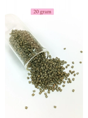 Kesme Cam Boncuk 2mm - 20 Gram - Mat Asker Yeşili -BNC317