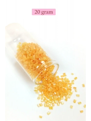Kesme Cam Boncuk 2mm - 20 Gram - Şeffaf Açık Sarı -BNC335