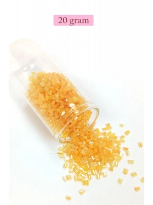 Kesme Cam Boncuk 2mm - 20 Gram - Şeffaf Açık Sarı -BNC335