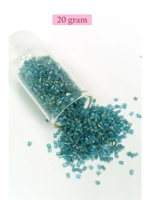 Kesme Cam Boncuk 2mm - 20 Gram - Şeffaf Çam Yeşili -BNC332