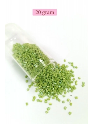 Kesme Cam Boncuk 2mm - 20 Gram - Yeşil -BNC325