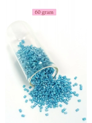 Kesme Cam Boncuk 2mm - 60 Gram - Camgöbeği Mavi - BNC395