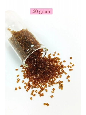 Kesme Cam Boncuk 2mm - 60 Gram - Şeffaf Açık Kahve - BNC391