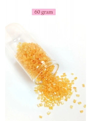 Kesme Cam Boncuk 2mm - 60 Gram - Şeffaf Açık Sarı - BNC383