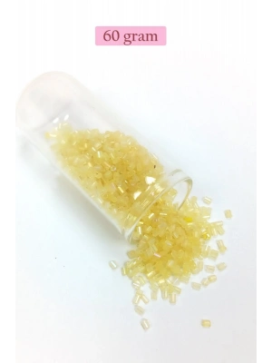 Kesme Cam Boncuk 2mm - 60 Gram - Şeffaf Sarı - BNC351