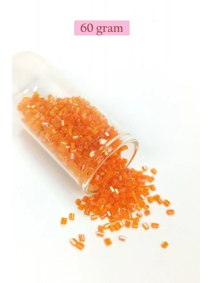Kesme Cam Boncuk 2mm - 60 Gram - Şeffaf Turuncu - BNC362