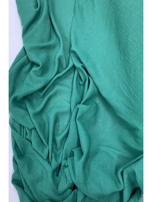 Keten Kumaş - Organik Kumaş - Perde Kumaşı - Ince Keten - Kıyafet Için Kumaş Örtü Koyu Yeşil