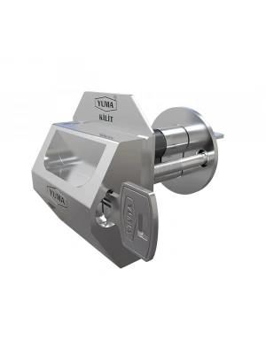 Kilitli Kapı Güvenlik Çelik Rozeti - Sağ