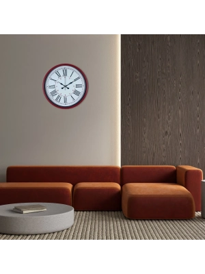 Kırmızı 36 Cm Duvar Saati