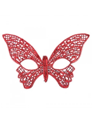 Kırmızı Dantel Masquerade Maskesi 7 No