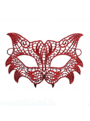 Kırmızı Dantel Masquerade Maskesi 8 No