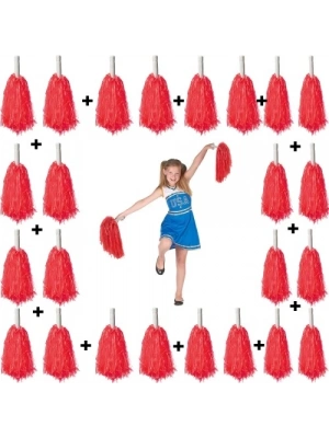 KIRMIZI GÖSTERİ PONPONLARI 12 ÇİFT