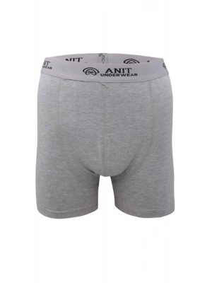 Kısa Paça Likralı Erkek Boxer Gri - 1115A