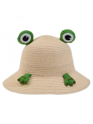 Kitti Bebe Hasır Şapka ( 2-6 Yaş ) Y24700-05 Orta Bej