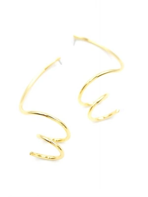 Kıvrımlı Küpe - Altın