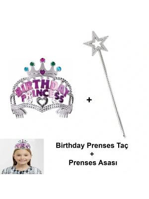 Kız Çocuk Doğum Günü Prenses Seti – Taç Ve Sihirli Asa