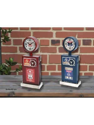 Klasik Benzinlik Tasarımlı Masaüstü Saat