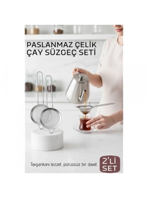 Klasik Çay Süzgeci 304 Paslanmaz Çelik 2 ADET 721306