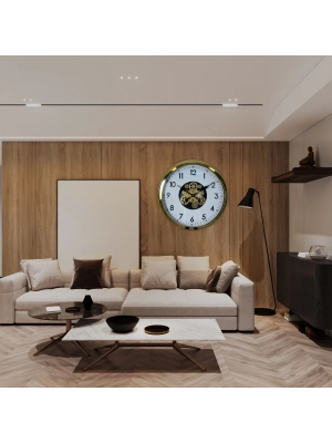 ® Klasik Gold 60 Cm Çarklı Duvar Saati