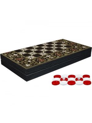 Klasik Sedef İşlemeli Tavla Model 2