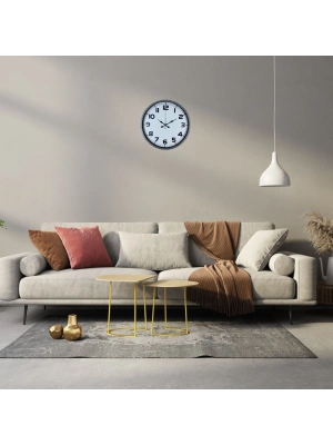 Klasik Tasarım Gri 36 Cm Duvar Saati