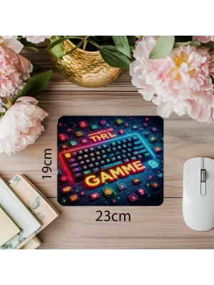 Klavye Temalı Oyuna Hakim Mouse Pad - 19x23 cm 2 mm Dikdörtgen İthal Baskılı Mouse Pad