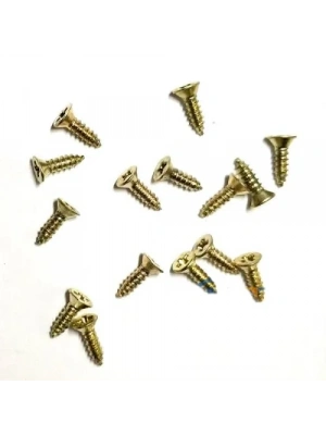 Klips, Menteşe, Ayak, Ağaç, Sunta Vidası 2,2x7,5mm - Sarı 100 Adet