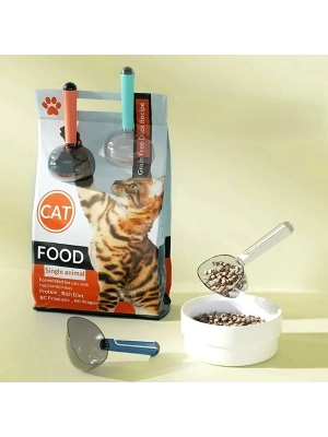 Klipsli Ölçekli Kedi Köpek Mama Küreği