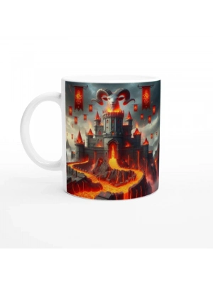 Koç Burcu Baskılı Kahve Kupası - Burçlar Krallığı Şatosu Vs2