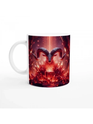 Koç Burcu Baskılı Kahve Kupası - Büyülü Kristal Mağarası Temalı Vs2