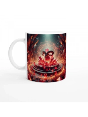 Koç Burcu Baskılı Kahve Kupası - Büyülü Kristal Mağarası Temalı Vs3