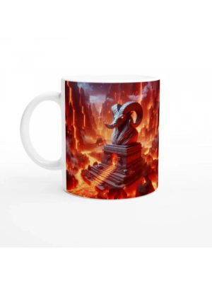 Koç Burcu Baskılı Kahve Kupası - Elementsel Doğa Krallığı Temalı Vs3