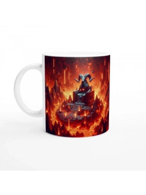 Koç Burcu Baskılı Kahve Kupası - Elementsel Doğa Krallığı Temalı Vs4