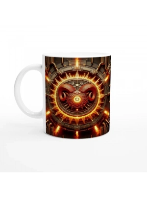 Koç Burcu Baskılı Kahve Kupası - Zamanın Çarkları Astroloji Mekanizması Vs1