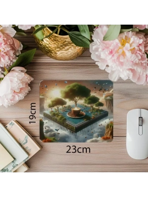 Kod Çipli Yüzen Ada Mousepad – Fantezi Stil - 19x23 cm 2 mm Dikdörtgen İthal Baskılı Mouse Pad