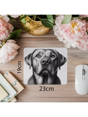 Köpekseverler İçin El Çizimi Mouse Pad - 19x23 cm 2 mm Dikdörtgen İthal Baskılı Mouse Pad