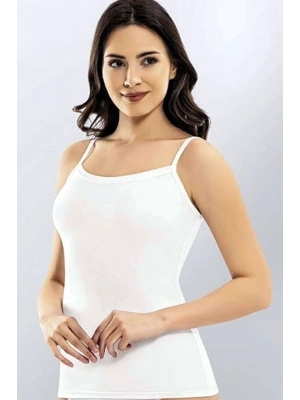 Kota Bayan İp Askılı Beyaz Atlet 6091