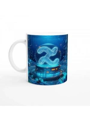 Kova Burcu Baskılı Kahve Kupası - Astral Denizaltı Dünyası Vs2