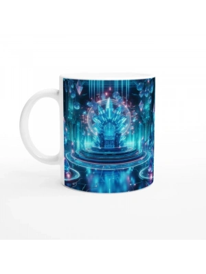 Kova Burcu Baskılı Kahve Kupası - Büyülü Kristal Mağarası Temalı Vs3