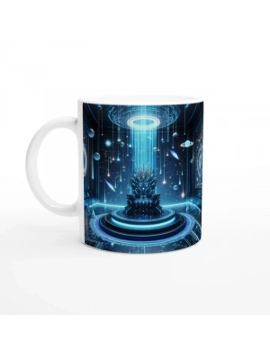 Kova Burcu Baskılı Kahve Kupası - Galaktik Taht Odası Temalı Vs1