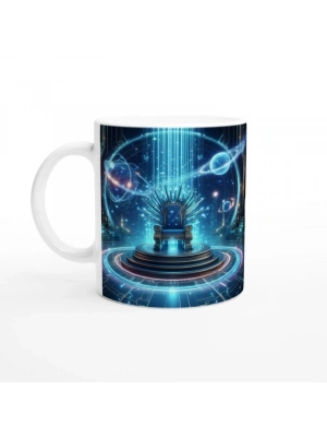 Kova Burcu Baskılı Kahve Kupası - Galaktik Taht Odası Temalı Vs3