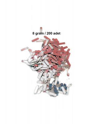 Koyu Pembe 15 x 5 mm Dantel Oya Yazma Halhal Abiye Lazer Kesim Pul 200 adet / 8 gram