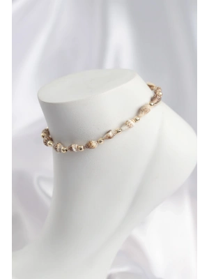 Koyu Renk Doğal Deniz Kabuğu Model Halhal