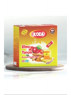 Koza Tek İçimlik Elma & Tarçın Aromalı Toz İçecek 40lı