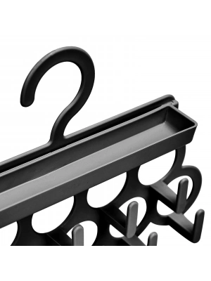 Kravat Ve Şal Askısı - Takı Ve Aksesuar Düzenleyici Askı - Siyah