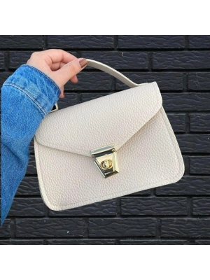 Krem Rengi Kutu El Çantası